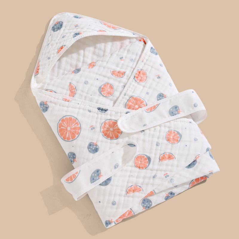 6-Layer Muslin Baby Hooded Swaddle